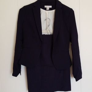 Navy H&M skirt suit